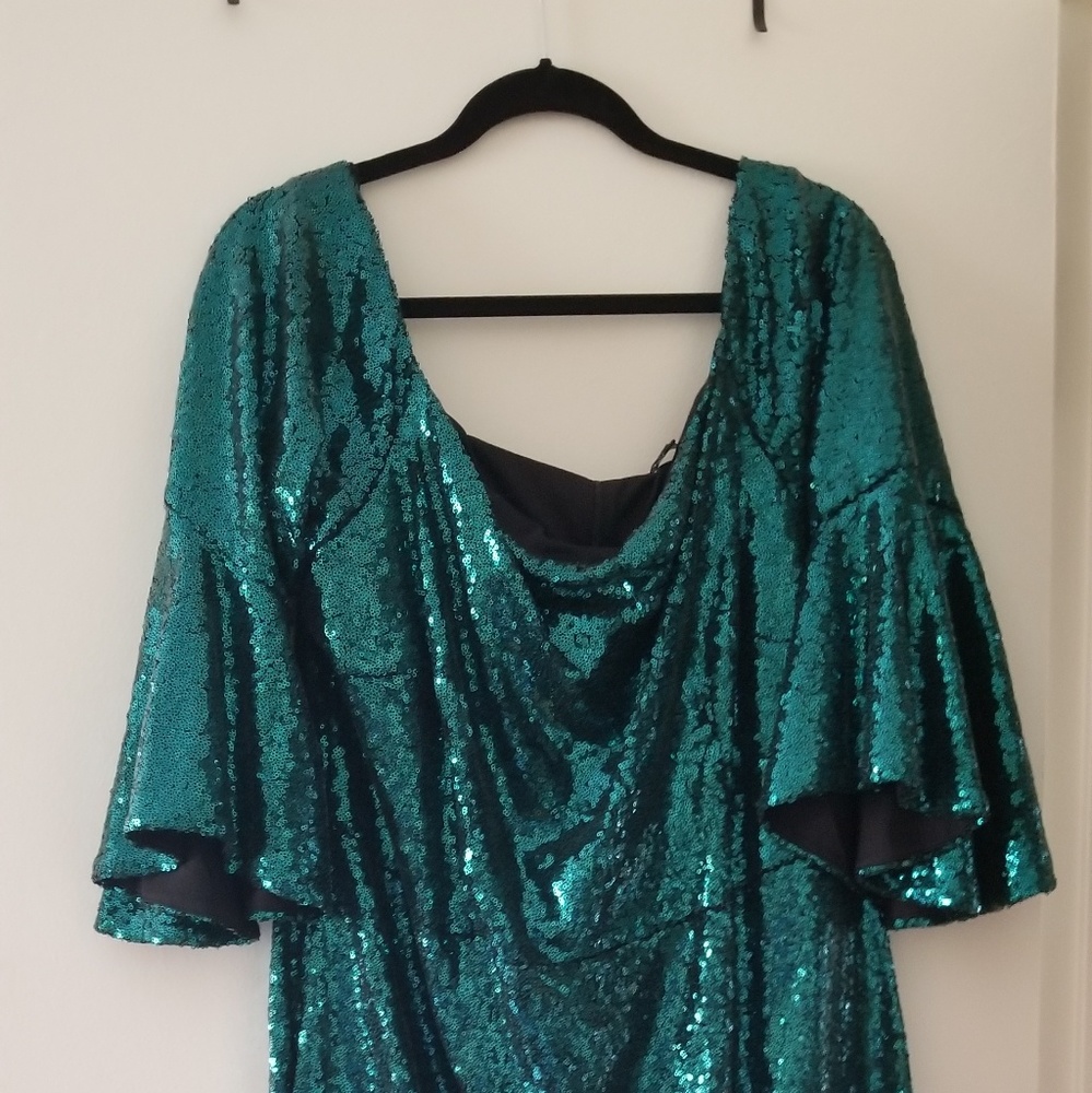 Teal Sequin Dress